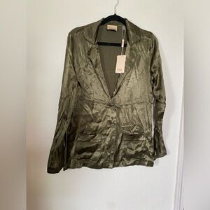 Elie Tahari olive green blazer size medium